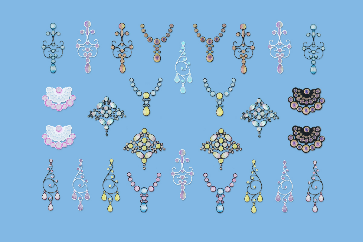 Jolifin LAVENI Rhinestone Tattoo No. 3