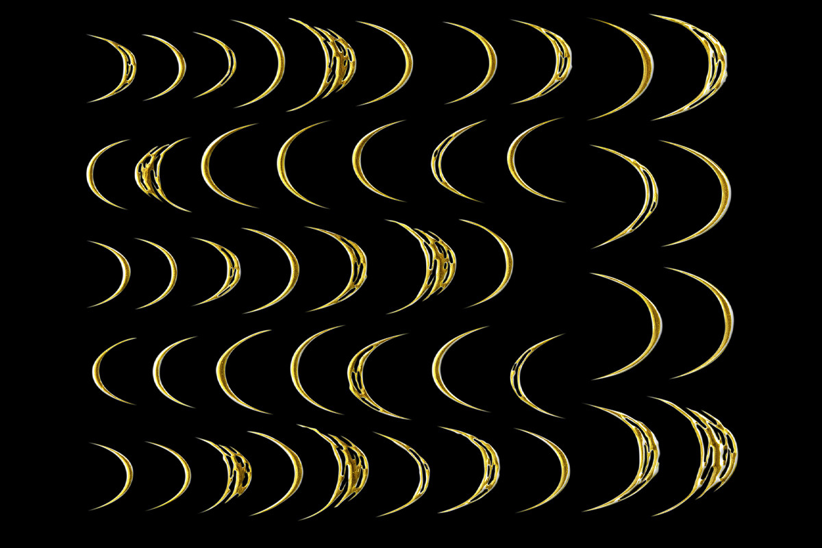 Jolifin LAVENI XL Sticker - French-Line chrome gold