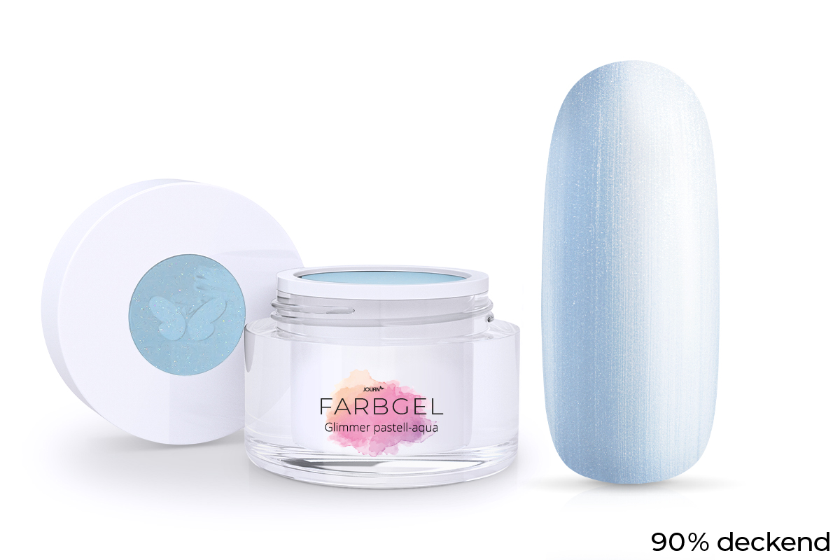 Jolifin Colour Gel Glimmer pastel-aqua 5ml