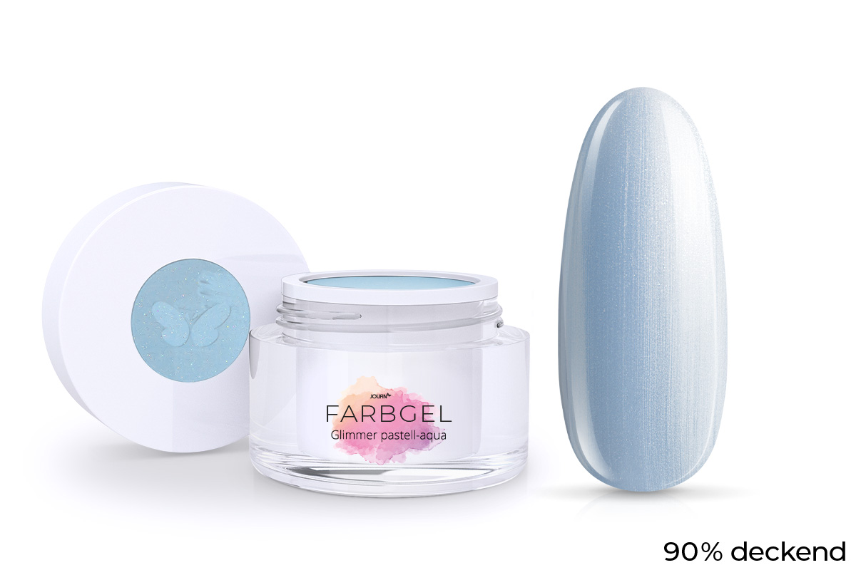 Jolifin Farbgel Glimmer pastell-aqua 5ml