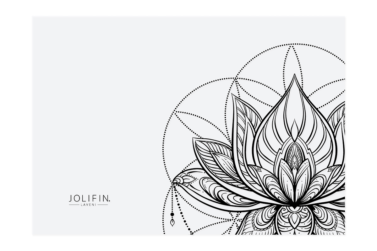 Jolifin LAVENI Silikonmatte XXL - transparent Mandala 
