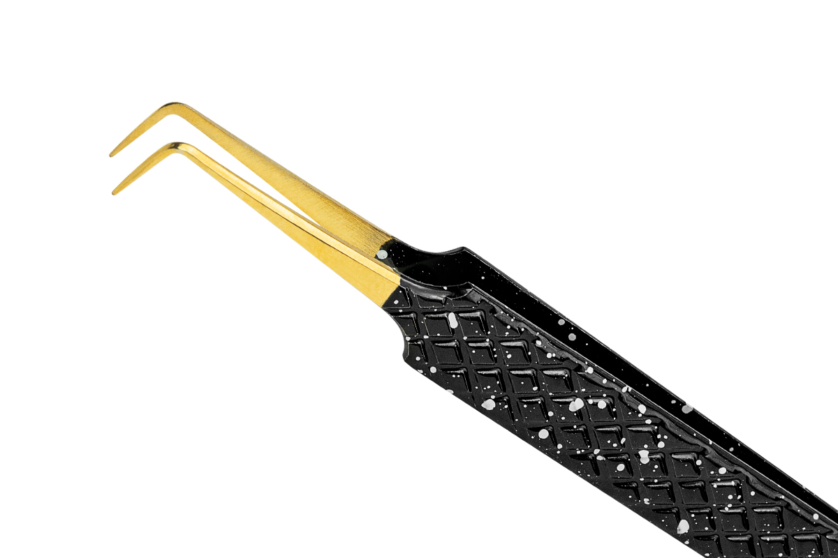 Jolifin Lashes - Premium tweezers gold square type 5