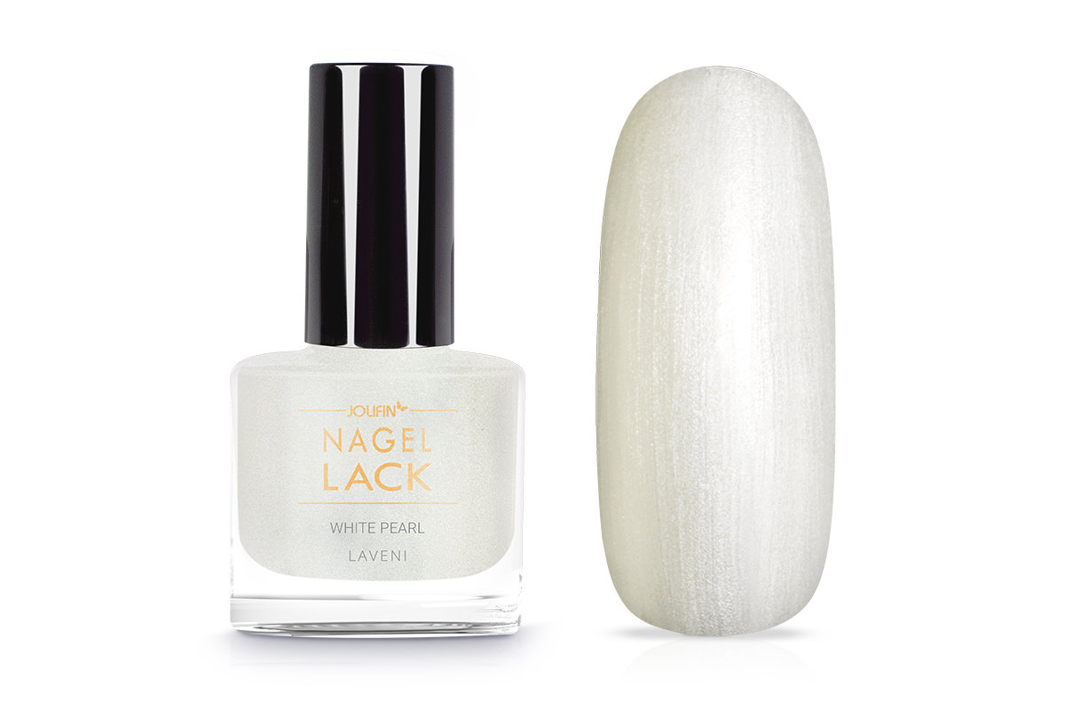 Jolifin LAVENI Nail Polish - white pearl 9ml