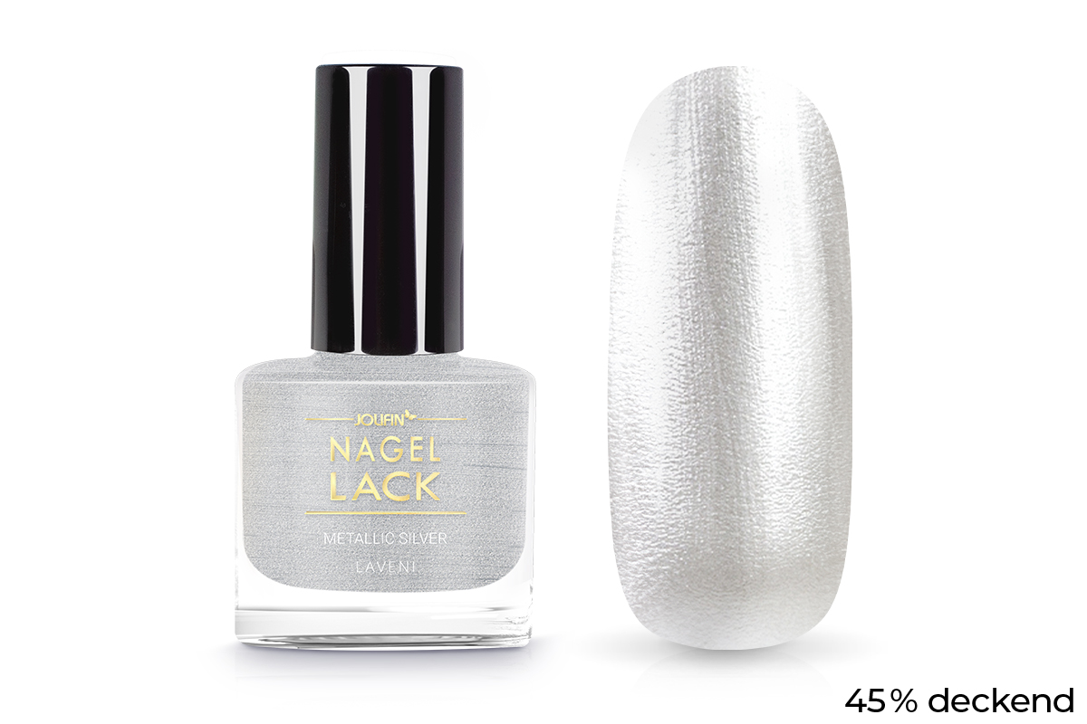 Jolifin LAVENI Nail Polish - metallic silver 9ml