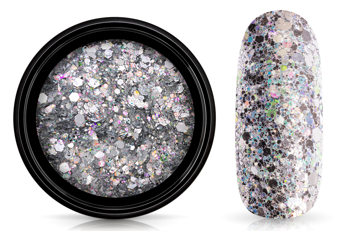 Jolifin LAVENI glitter powder - magic silver mix