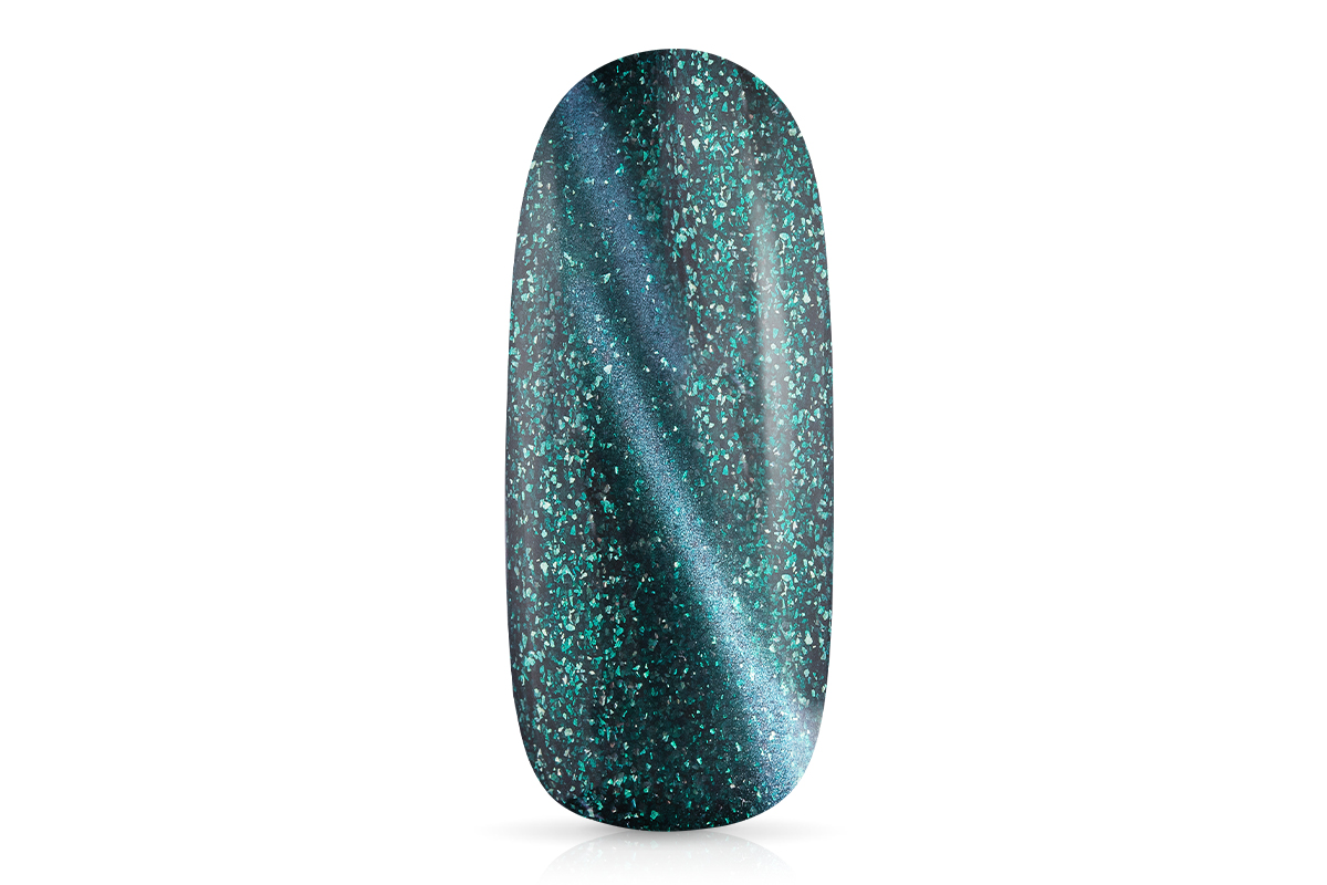 Jolifin LAVENI Farbgel - Cat-Eye sparkle chrome smaragd 5ml