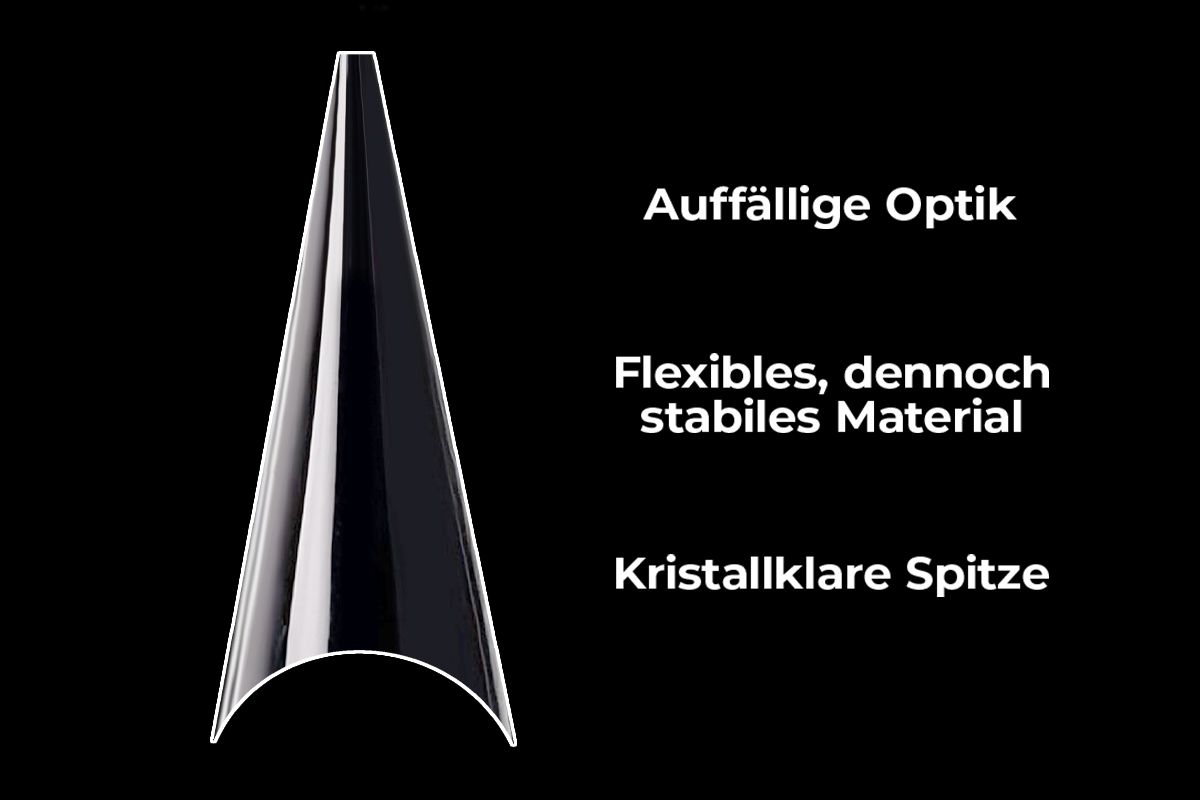 Jolifin 100er Tipbox - classic Stiletto clear