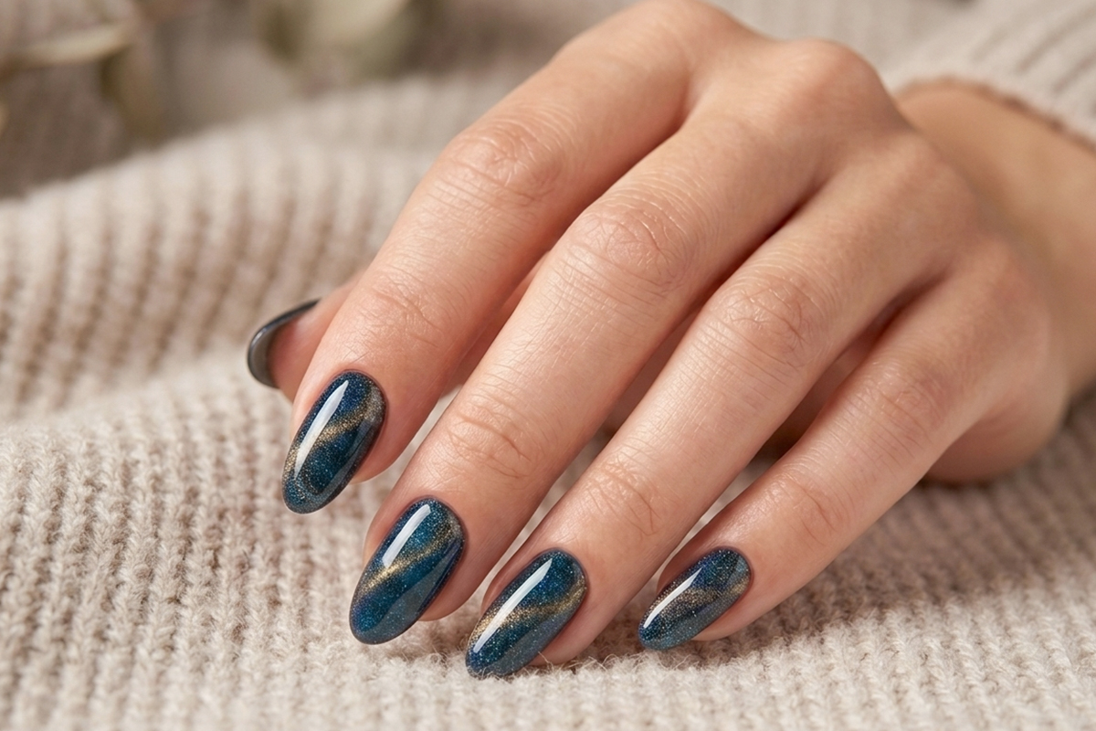 Jolifin LAVENI Shellac - 9D Polarlights Cat-Eye frozen star 10ml