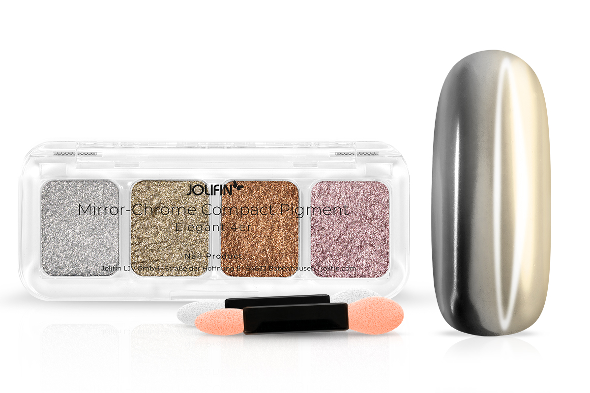 Jolifin Mirror-Chrome Compact Pigment - Elegant 4er