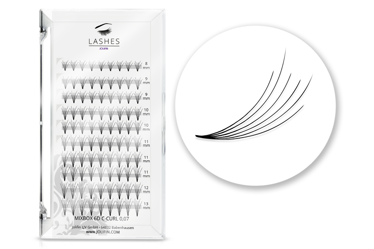 Jolifin Lashes - MixBox - 6D Eyelash Fan C-Curl 0,07
