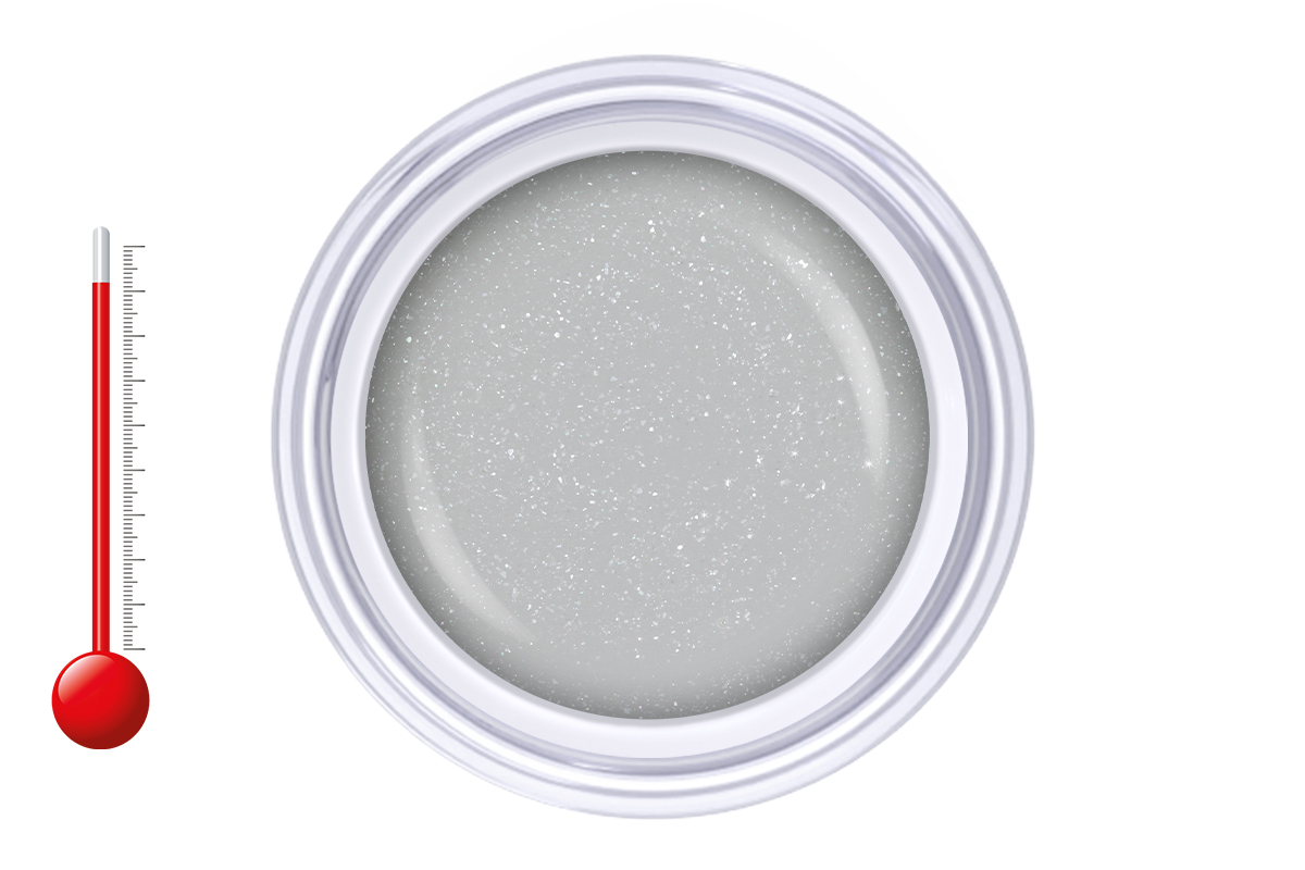 Jolifin Thermo colour gel grey glitter 5ml