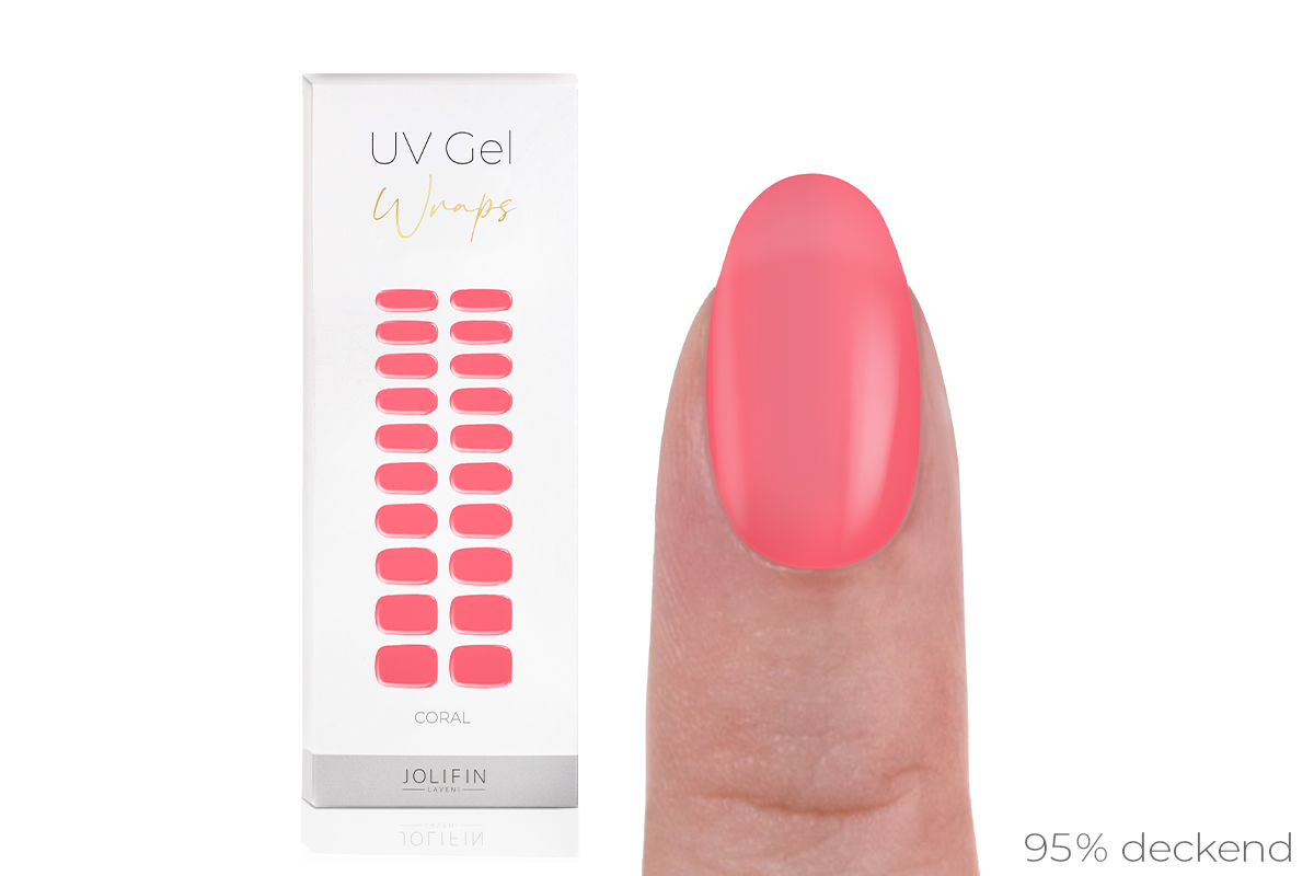Jolifin LAVENI UV Gel Wraps - coral
