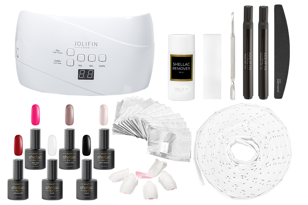 Jolifin LAVENI 3in1 Shellac Starter-Set - M - Basic Jolifin LAVENI 3in1 Shellac Starter-Set - M - Basic