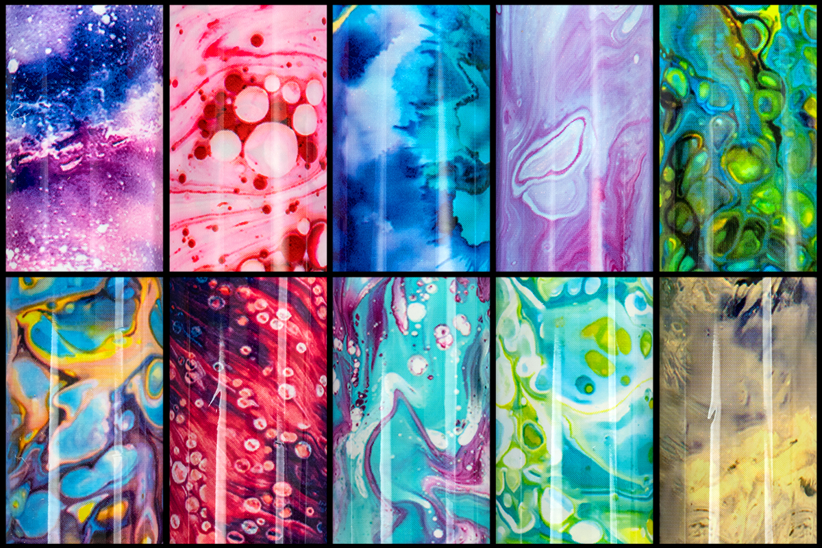 Jolifin Transfer Nail Foil Box - Colourful Marble