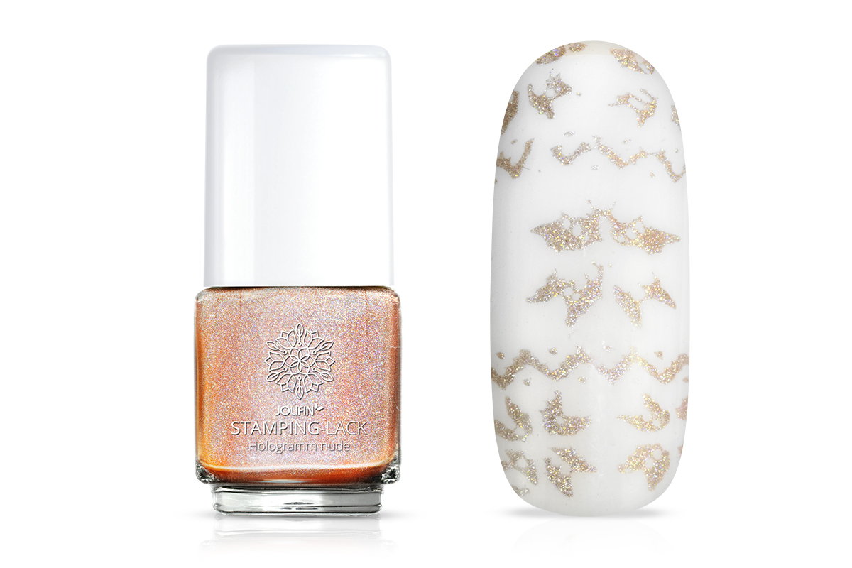 Jolifin Stamping polish - hologram nude 12ml