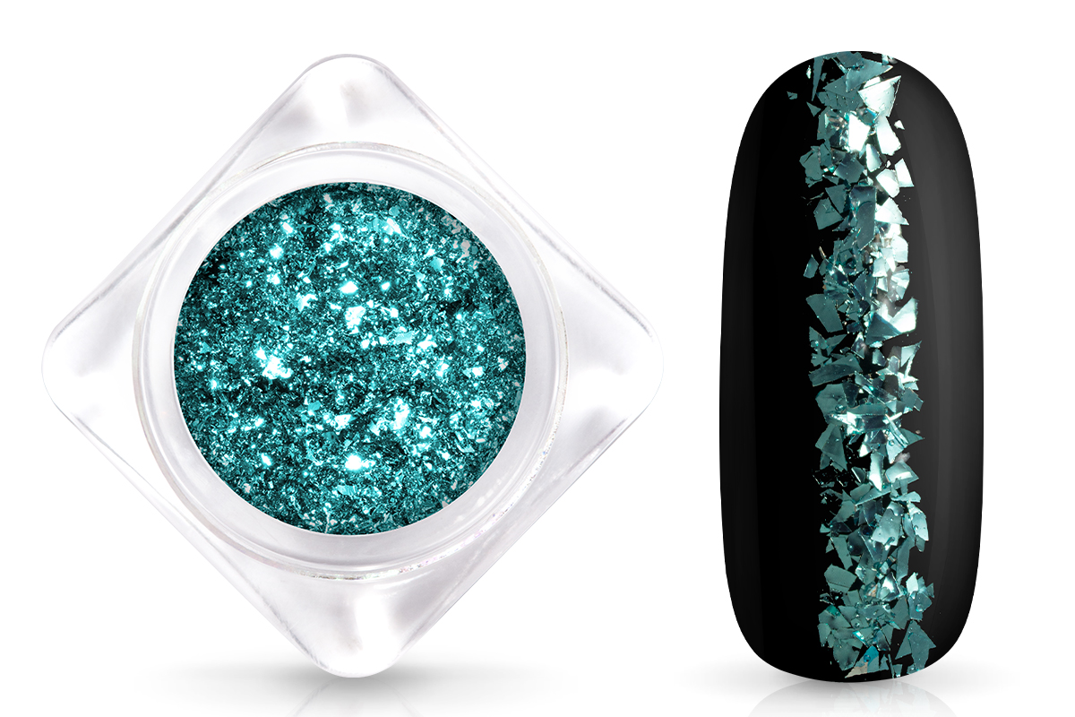 Jolifin Mini Soft Foil Flakes - frosty turquoise