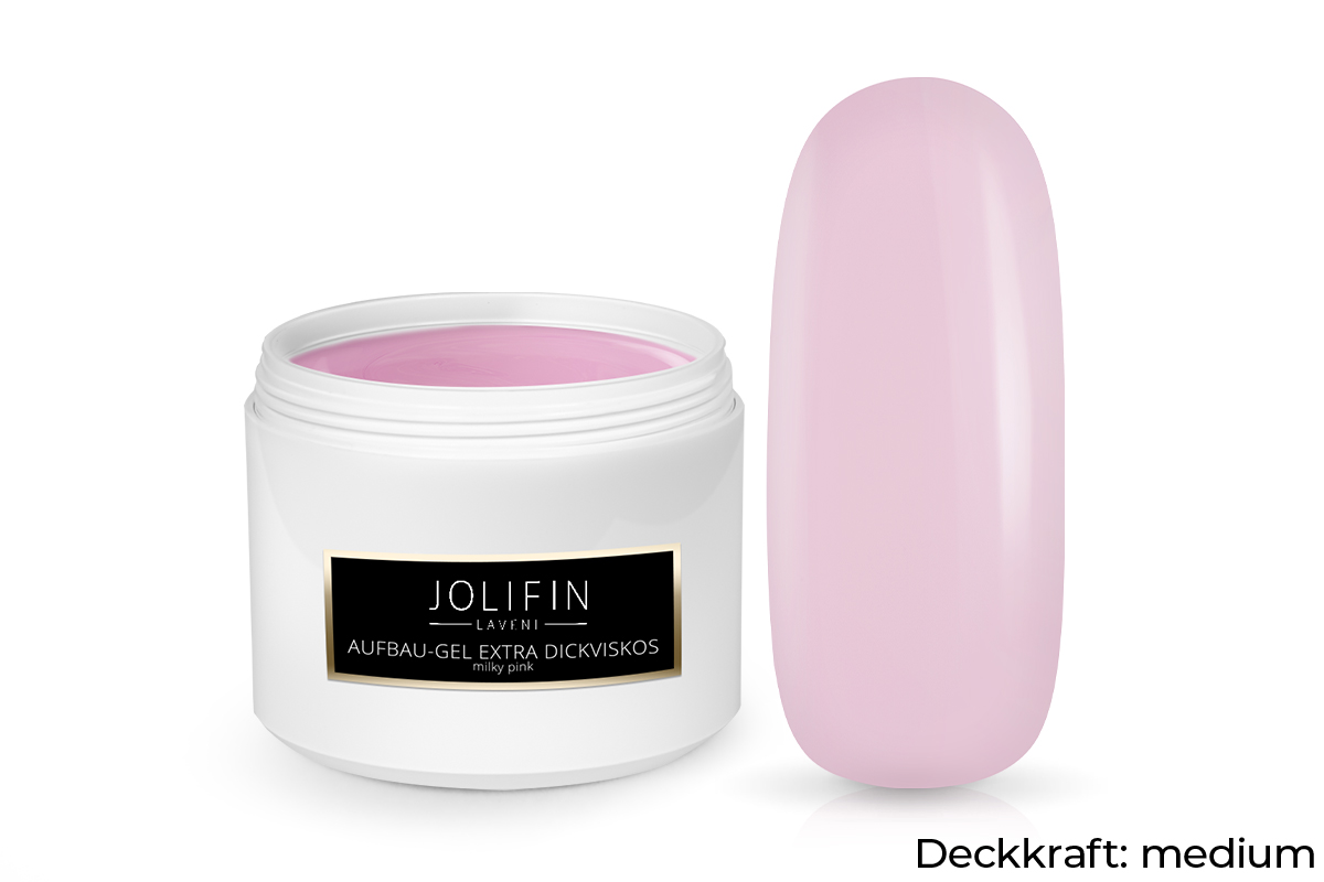 Jolifin LAVENI Refill - Build-up gel extra thick viscous milky pink 250ml